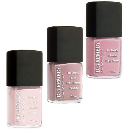 Dr.'s Remedy 3 Pack Nail Polish Kit – Positively Perfect Pink Trio