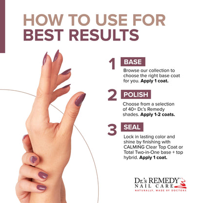 Dr.'s Remedy 3 Pack Nail Polish Kit: BRILLIANT Berry Trio — Non-Toxic, All-Natural Nail Strengthener
