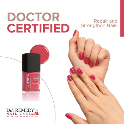 Dr.'s Remedy 3 Pack Nail Polish Kit – Peaceful as the Sea Trio, Non-Toxic Enriched Nail Strengthener