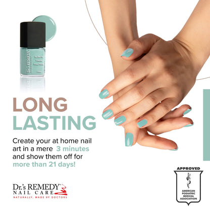 Drs Remedy 3 Pack Nail Polish Kit – Sensational Sunshine Trio, Non-Toxic All-Natural Enriched Nail Strengthener and Glaze in HOPEFUL Hot Pink & TRUSTING Turquoise
