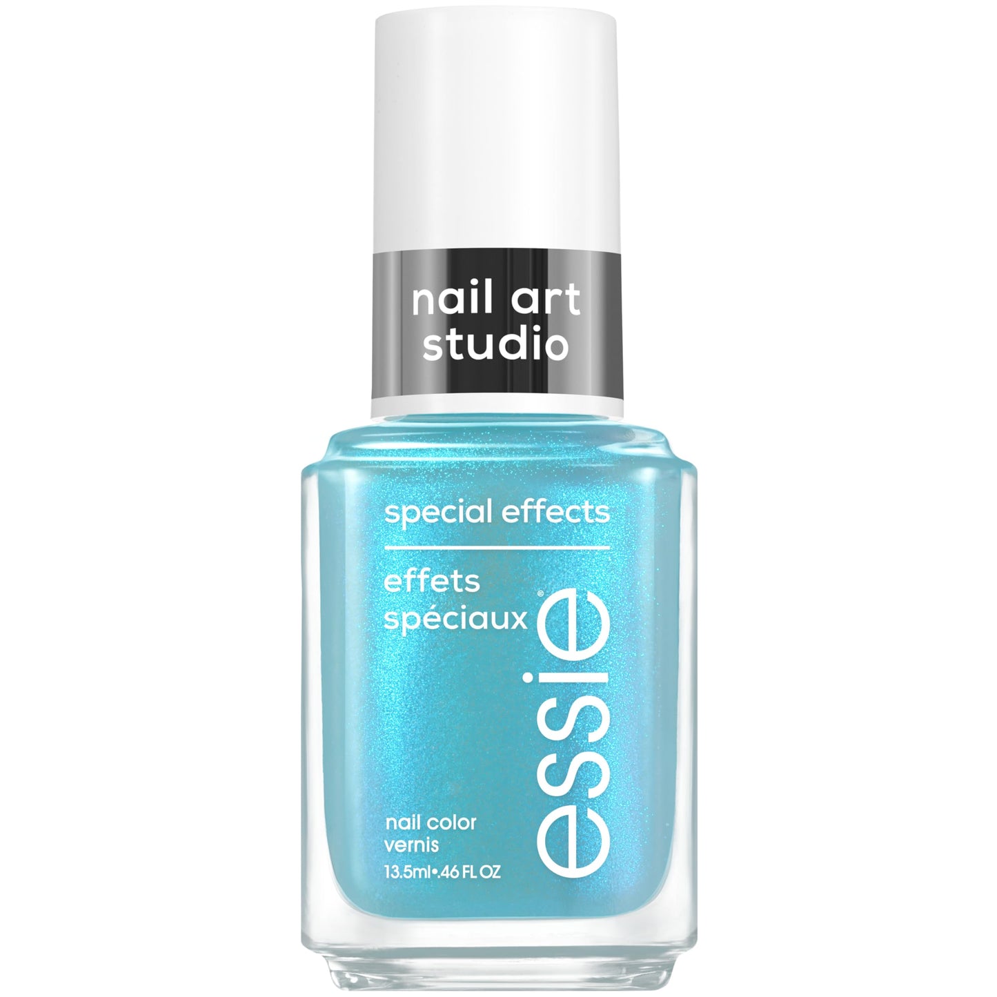 essie Nail Art Studio Special Effects Polish – Bikini Snapped (Riviera Rush Blue Shimmer) 0.46 fl oz