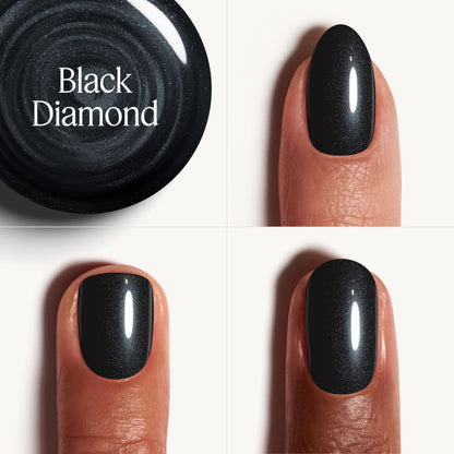 essie gel couture Long-Lasting Nail Polish – Liquid Diamonds, Green & Blue Pearl, Black Diamond