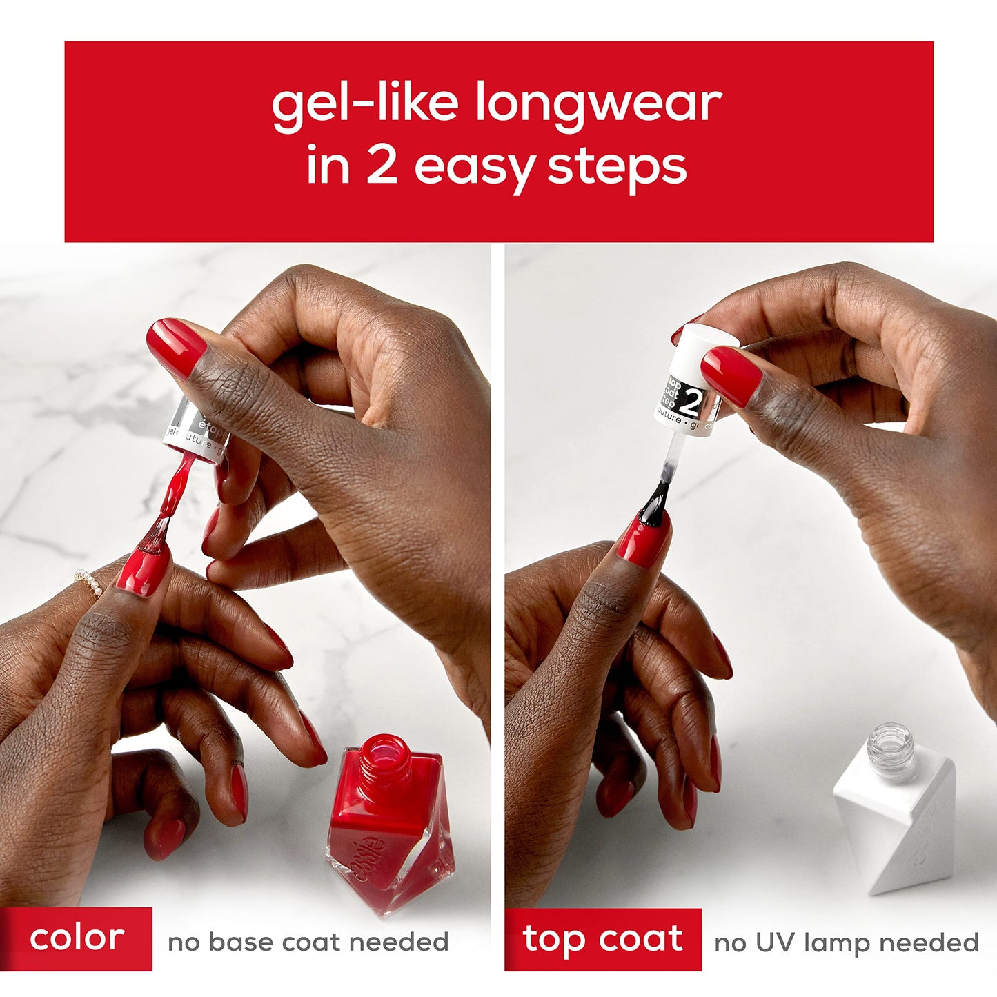 essie Gel Couture Holiday Longwear Nail Polish Set – The Express: Reds That Shine (3-Piece, 8-Free, Vegan)