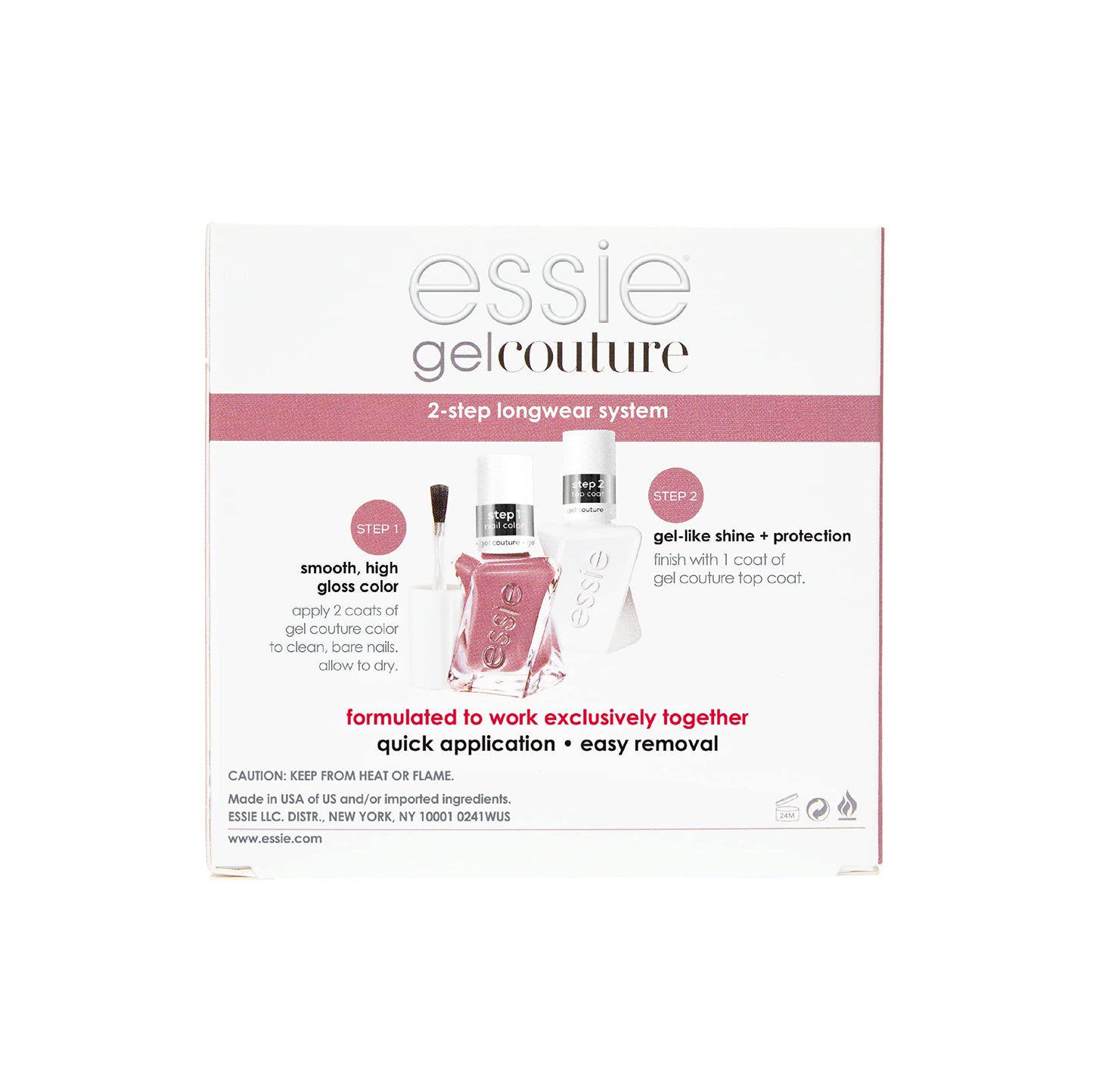 essie Gel Couture Nail Polish Kit – Mauve Take Me To Thread (0.46 oz each)